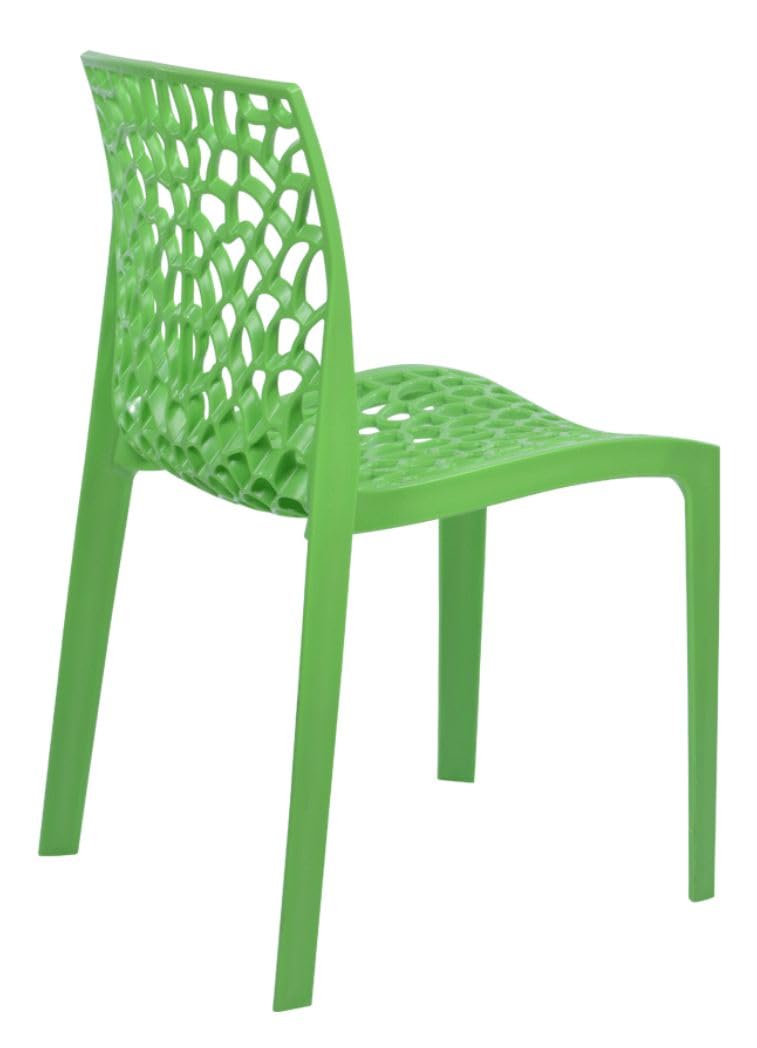 ANMOL Web Dream PGreen Luxury Plastic Arm Chair for Home Office Living RoomMatte Finish Plastic Outdoor ChairPatio Chairs for Balcony Suitable for Indoor Outdoor PGreen Set of 2 Chair - Image 4