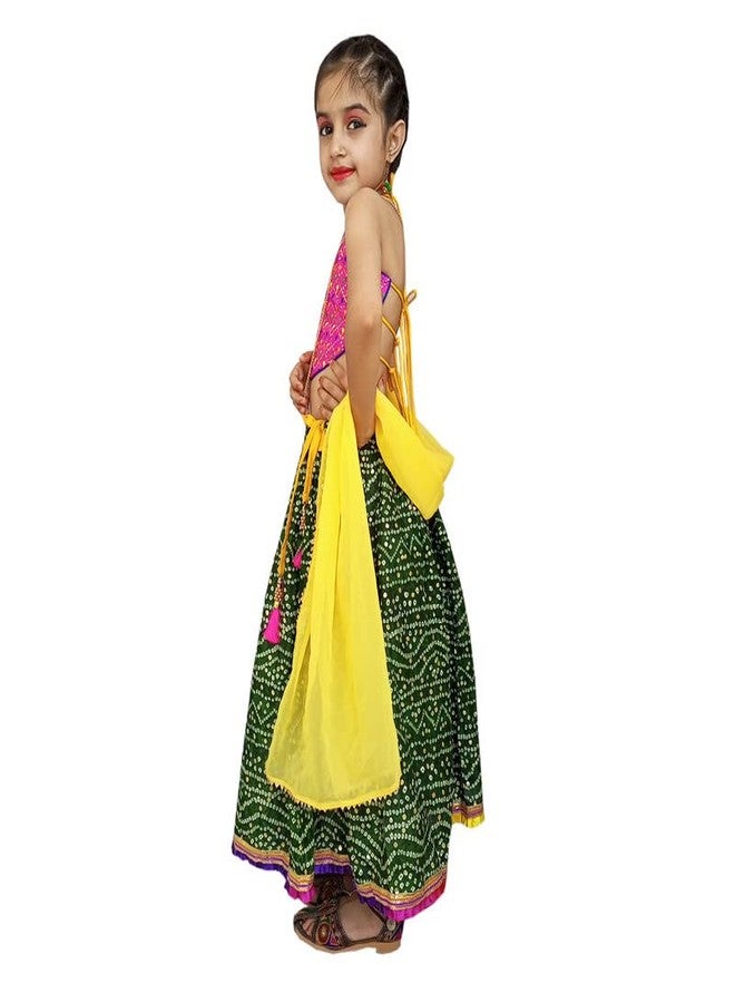 Aglare embroidered cotton ethnic Lehenga choli,Lehenga choli for girls.STITCHED comfortable,wd purse Green 13-14 Years - Image 4