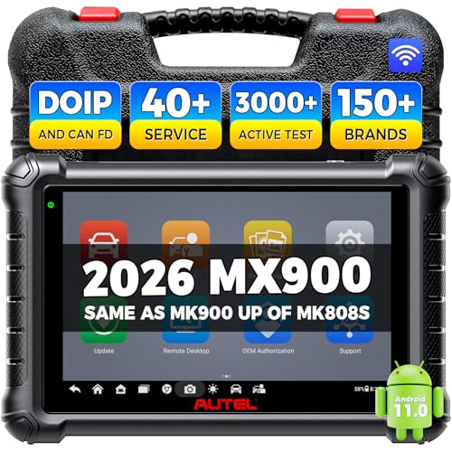Autel MaxiCheck MX900 Scanner: 2026 Bidirectional Scan Tool Same as MaxiCom MK900BT MK900, CANFD& DoIP, 3K+ Active Tests 40+ Services Up of MX808S MK808S MK808BT, 8in All-System Diagnose, FCA 11OS - Image 1