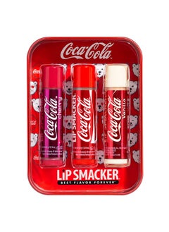 Lip Smacker Coca Cola Collection - Moisturizing, Soothing Trio Cherry Coke, Coke, & Vanilla Coke  - Image 1