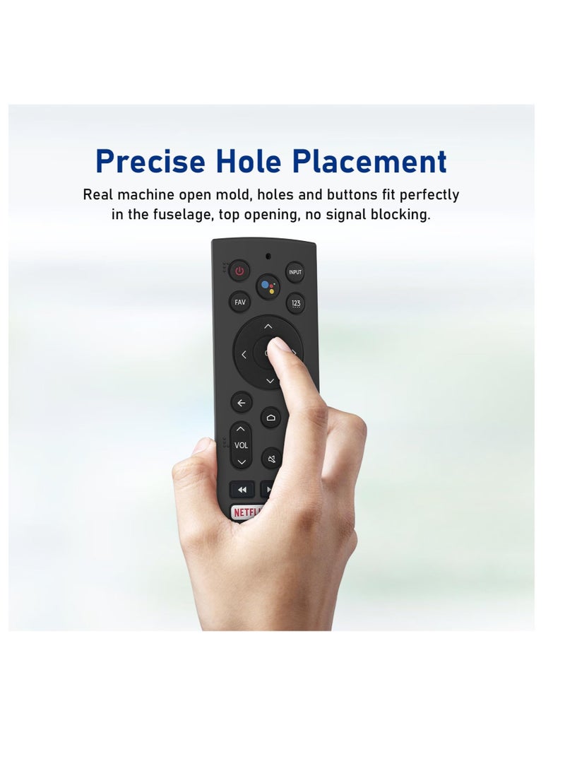 SOLARAE Silicone Case Cover for Hisense Voice Remote ERF3A90, Fit for Hisense U7G U9G U8 Series 4K ULED Remote Silicone Cover, with Lanyard (Black Sleeve) - Image 4