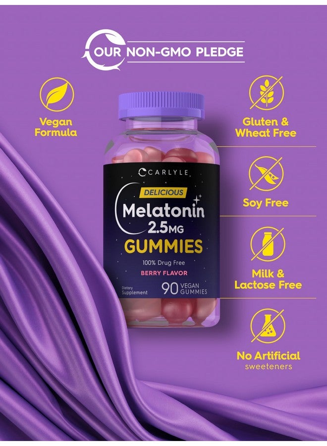 CARLYLE Carlyle Melatonin 2.5 mg Gummies | 90 Count | Berry Flavor Gummy Supplement | Vegan, Non-GMO, Gluten Free  - Image 5