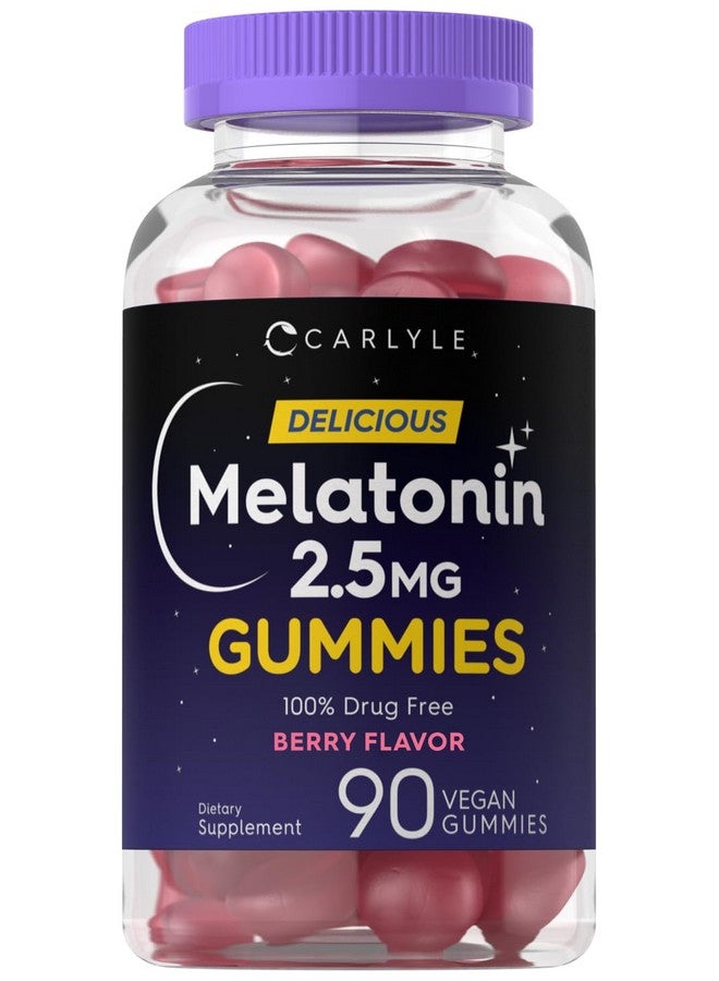 CARLYLE Carlyle Melatonin 2.5 mg Gummies | 90 Count | Berry Flavor Gummy Supplement | Vegan, Non-GMO, Gluten Free  - Image 1