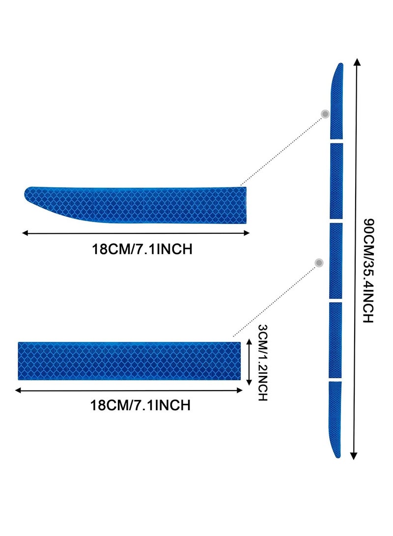 Strong Reflective Stripe Stickers High-Intensity Night Visibility Reflective Decal Universal Safety Warning Diamond Grade Waterproof Self Adhesive for Car Trunk 35.2'' (Blue) - Image 5