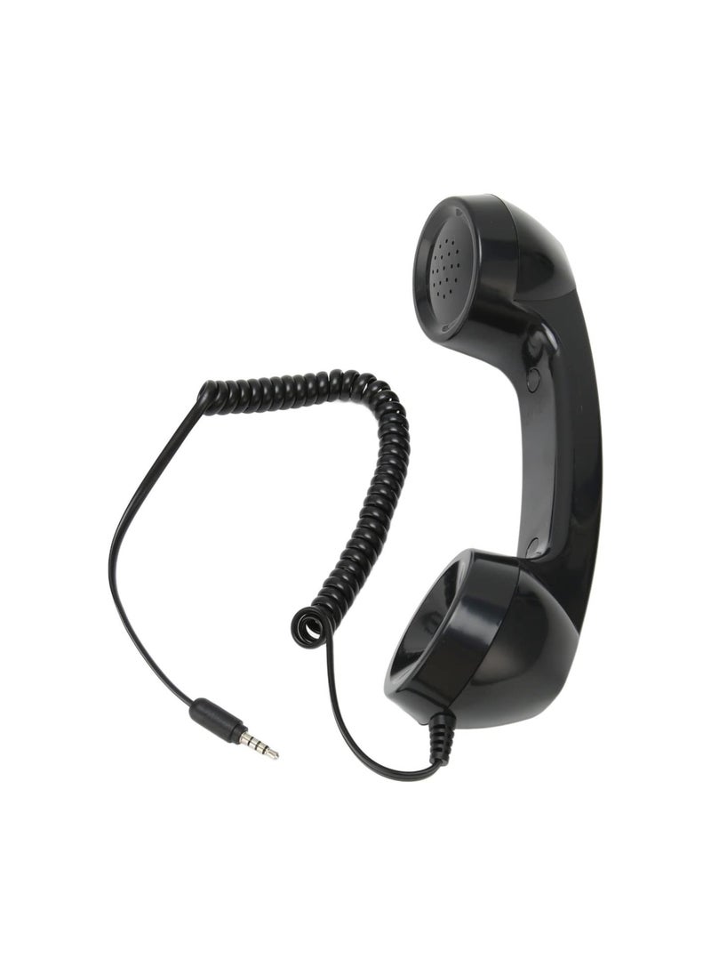 Generic - Cell Phone Receiver, Wired Multifunction Retro Phone Handset Radiation Proof for Computers (Black) - Image 1