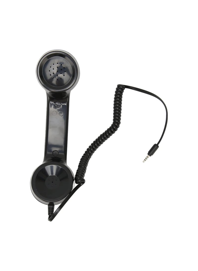 Generic - Cell Phone Receiver, Wired Multifunction Retro Phone Handset Radiation Proof for Computers (Black) - Image 1