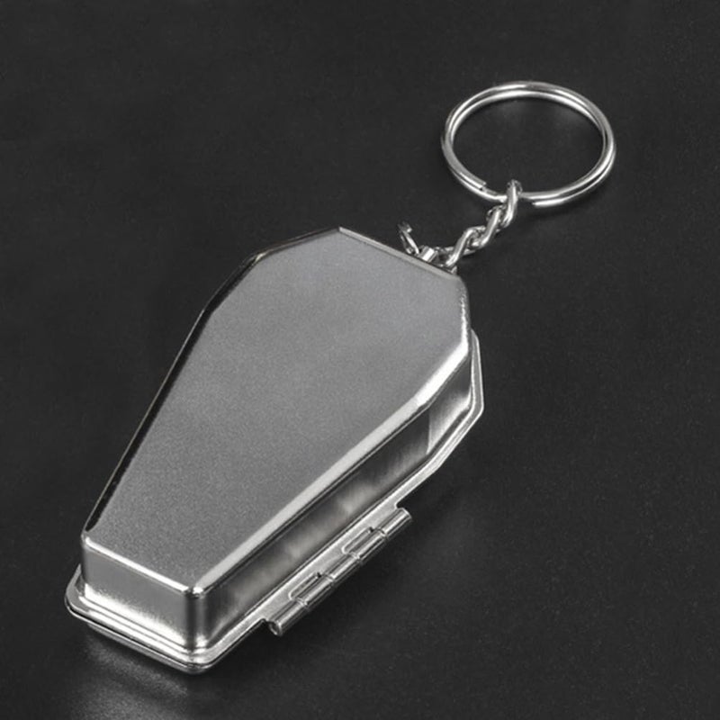 Portable Tinplate Coffin Shaped Ashtray With Lid For Travel Camping Smoking - Image 4