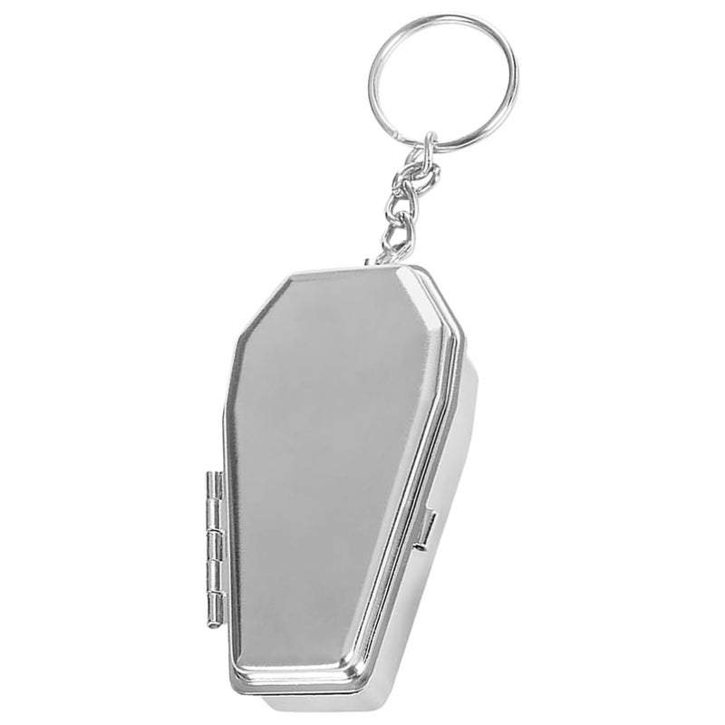Portable Tinplate Coffin Shaped Ashtray With Lid For Travel Camping Smoking - Image 2