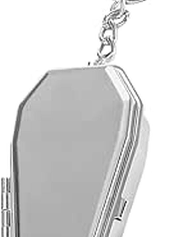 Portable Tinplate Coffin Shaped Ashtray With Lid For Travel Camping Smoking - Image 1