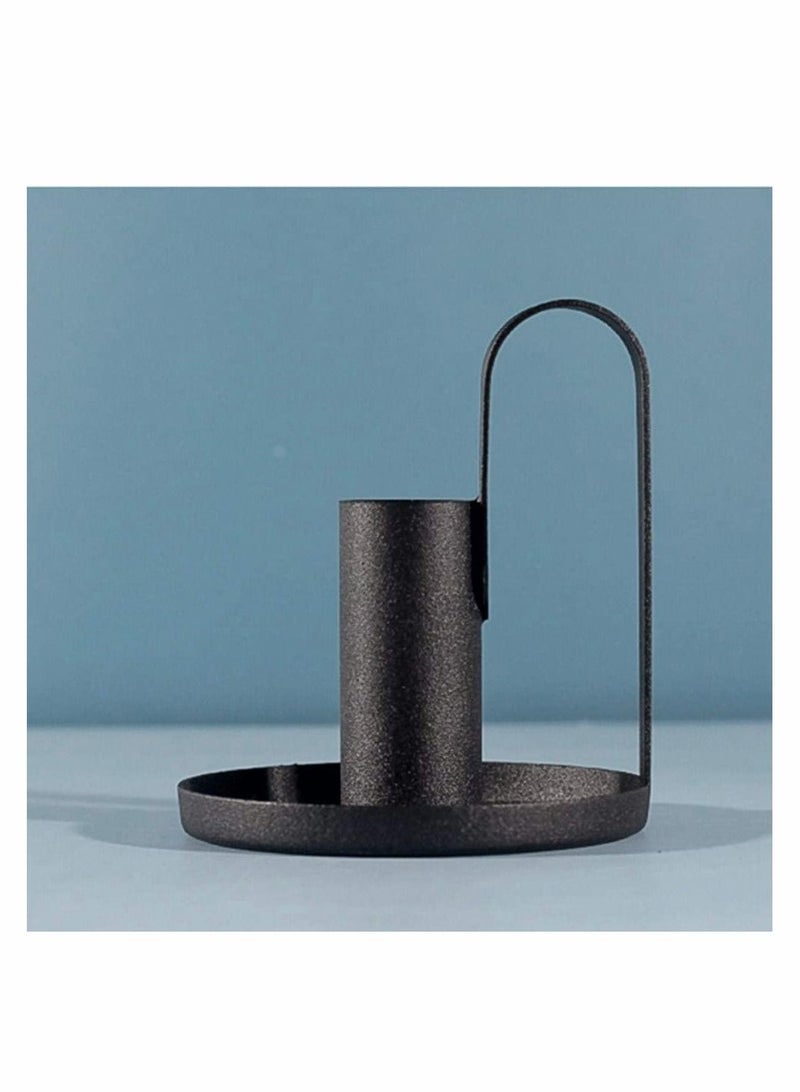 KASTWAVE حاملات الشموع الضيقة، مجموعة من 2 شمعدان، مضادة للصدأ، حديد قديم عتيق، حامل شموع لحفل عشاء شامس، تزيين منزل للمطبخ، تزيين غرفة الطعام في حفل الزفاف - Image 5