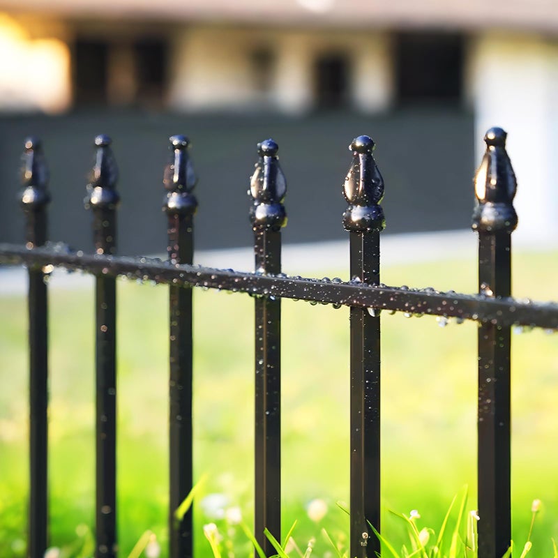 Thealyn Metal Decorative Garden Fence 36" H x 28" W (5 Panels, Total Length 11.6 feet), Metal Border Folding Fence, Landscape Fencing Dog Fence Pet Fence for Flower Bed, Yard, Animal Barrier - Image 3