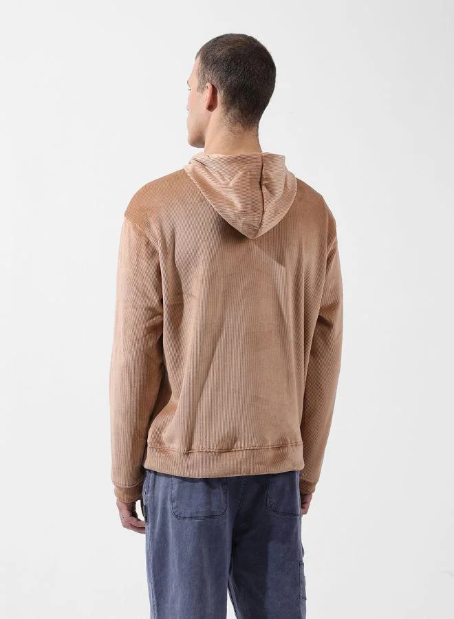 ذا انديان كراج كو Men Regular Fit Self Design Round Neck Full Sleeves Sweatshirt