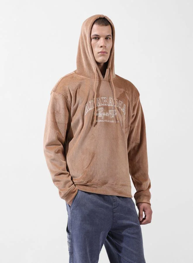 ذا انديان كراج كو Men Regular Fit Self Design Round Neck Full Sleeves Sweatshirt