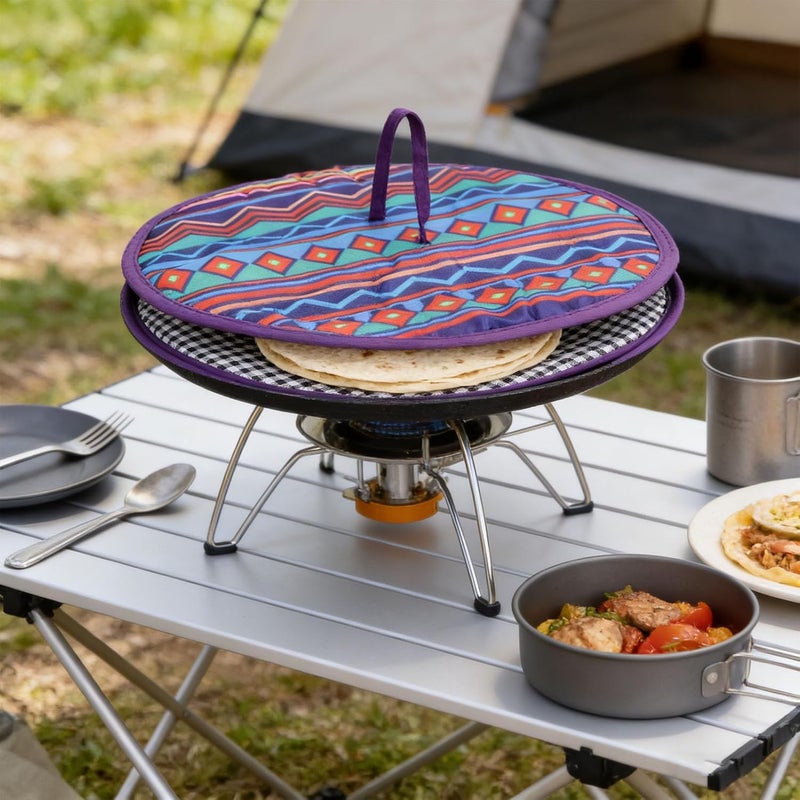 HEEPDD Tortilla Warmer Pouch, Microwavable Insulated Tortilla Heater for Tacos, 30cm Diameter, Perfect for Breakfast and Picnics Kitchen Tools - Image 5