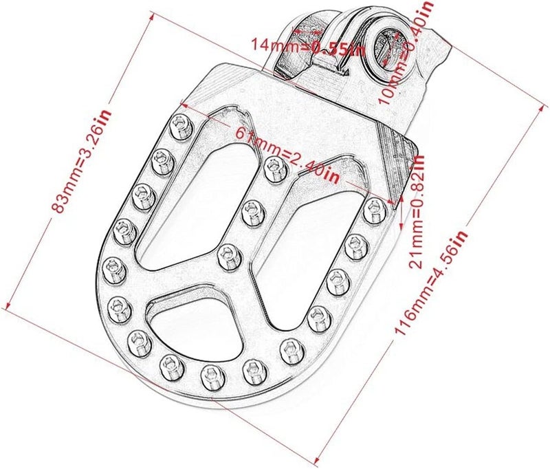 Wivplex CNC Motorcycle Rear Foot Pegs - Image 2