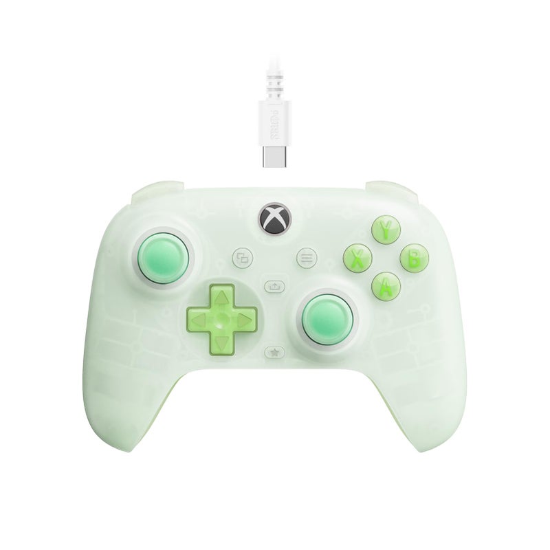 8BitDo Ultimate Mini Wired Controller for Xbox with RGB Lighting Fire Ring Hall Effect Joysticks and Triggers for Xbox Series XS Xbox One Windows 1011 Officially Licensed Translucent Green - Image 2