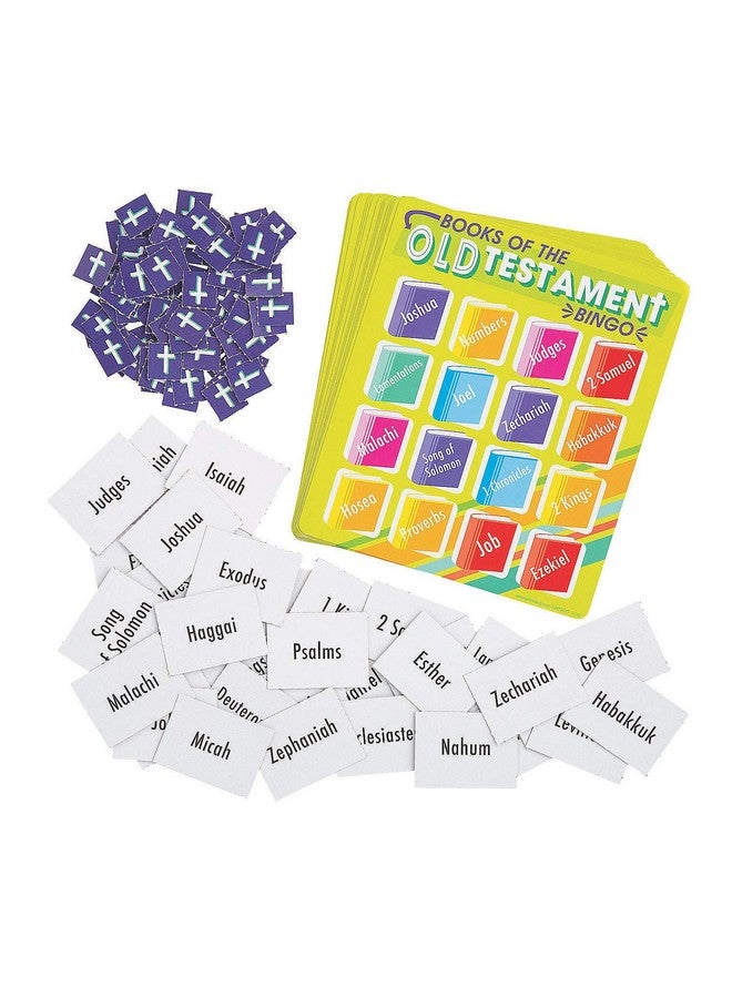 Fun Express Books of The Bible Bingo Game, Includes 16 Game Boards - VBS, Sunday School and Religious Games for Kids