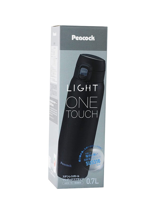 Peacock - Vacuum Water Bottle Sports Bottle With Stainless Steel Insulated Leak Proof Water Bottle 700Ml Black - Image 1