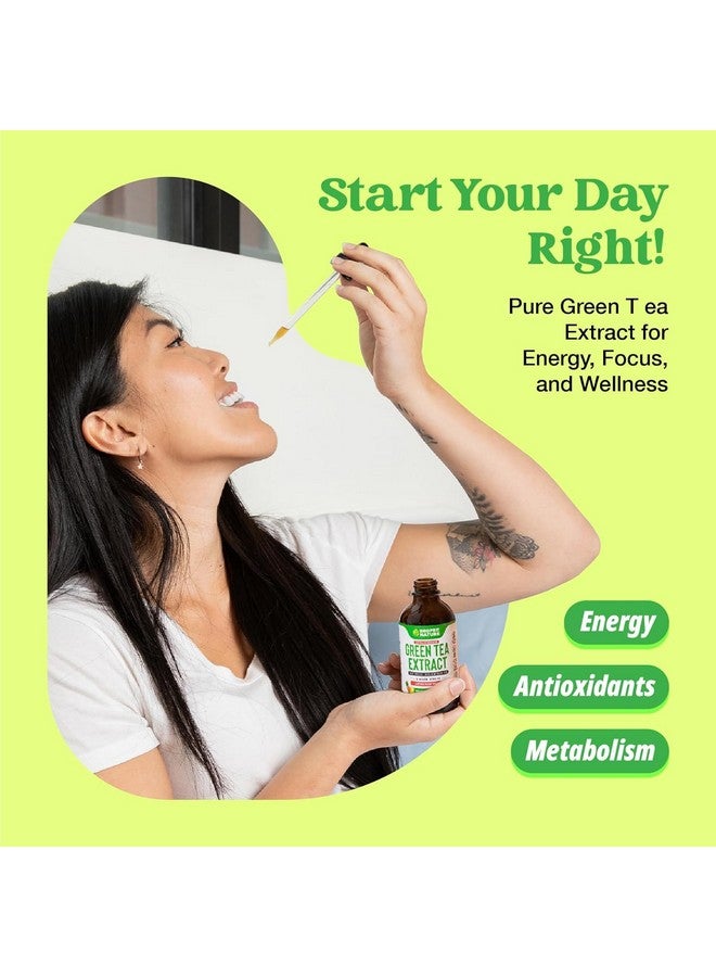 دروبس أوف نايتشر مستخلص الشاي الأخضر 10:1، 50% من EGCG - قطرات سائلة من الشاي الأخضر - نباتي، أقوى بأربع مرات من الحبوب والكبسولات - 2 أونصة، مكمل غذائي مضاد للأكسدة والمناعة - يدعم البشرة والقلب وصحة الدماغ ويعزز الذاكرة - Image 2