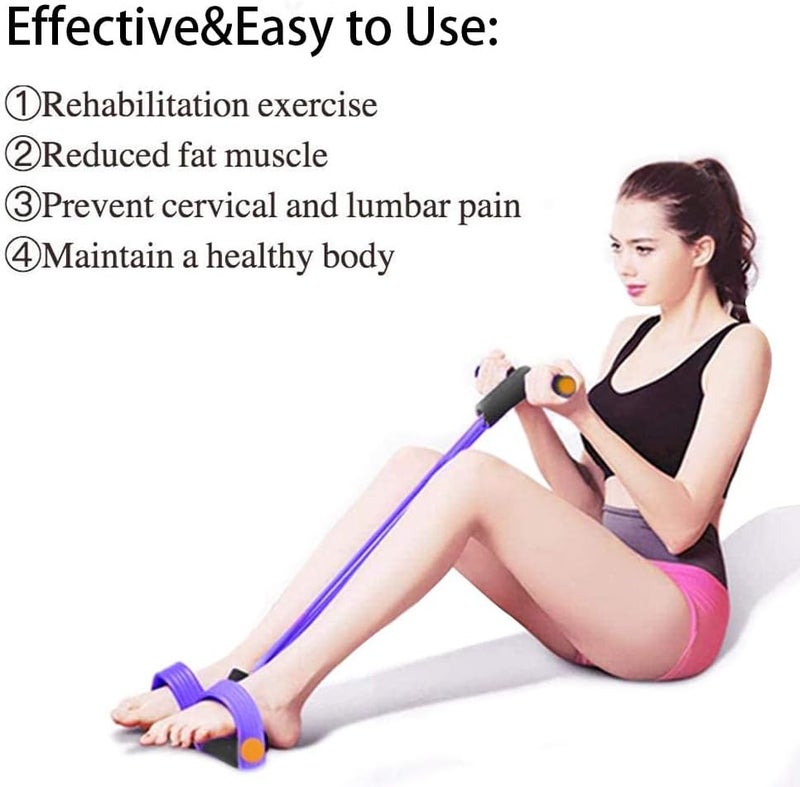 HZYH Multifunction Tension Rope, 6-Tube Elastic Yoga Pedal Puller Resistance Band, Natural Latex Tension Rope Fitness Equipment, for Arm, Abdominal, Waist, Leg Stretching, Body Shaping Training - Image 4