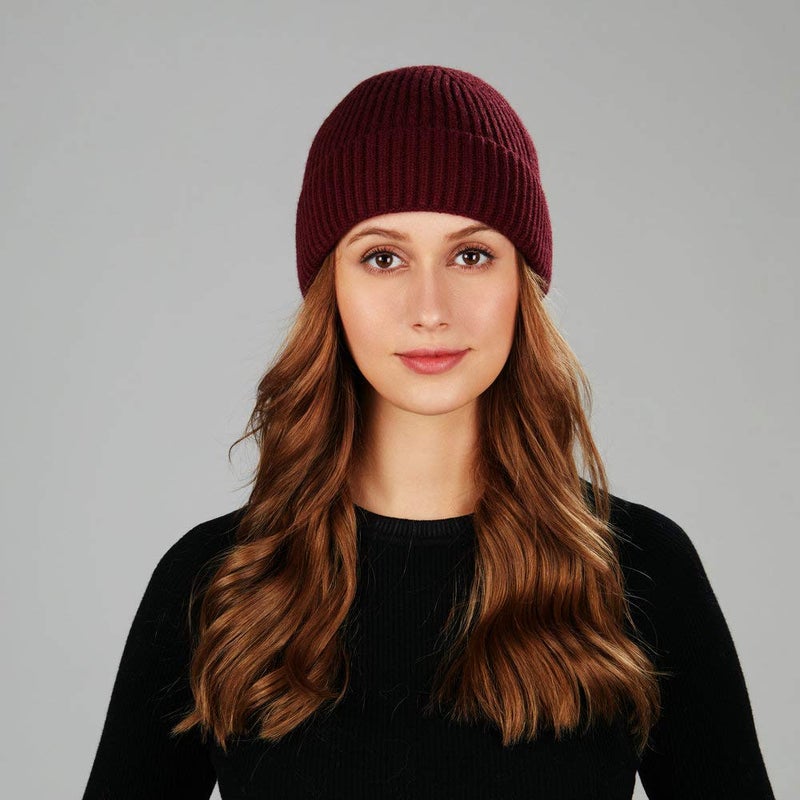 Roybens 4pcs Wool Fisherman Beanies for Men, Knit Short Watch Cap Winter Warm Hats - Image 5