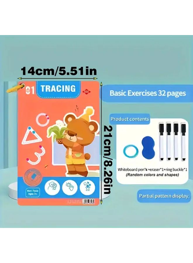 2025 موديل جديد كتاب التدريب على الكتابة السحري القابل لإعادة الاستخدام صفحة كارتونية - Image 3