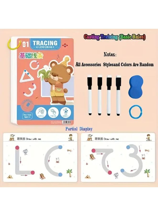 2025 موديل جديد كتاب التدريب على الكتابة السحري القابل لإعادة الاستخدام صفحة كارتونية - Image 4