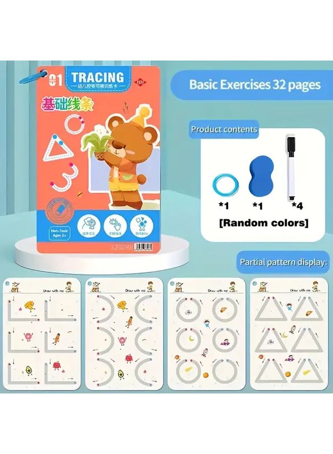 2025 موديل جديد كتاب التدريب على الكتابة السحري القابل لإعادة الاستخدام صفحة كارتونية - Image 1