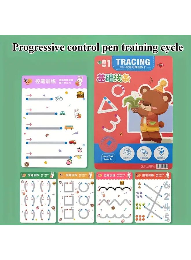 2025 موديل جديد كتاب التدريب على الكتابة السحري القابل لإعادة الاستخدام صفحة كارتونية - Image 5