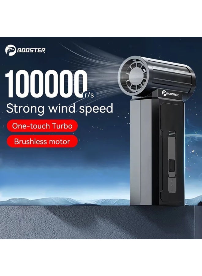 Booster Mini Electric Air Blower, Powerful Reusable Air Duster, Cleaning Keyboards, Cameras and Electronics, Compact Portable Design, Black - Image 3