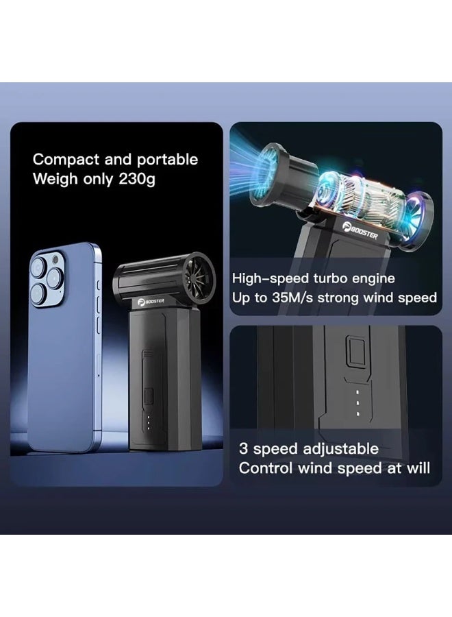 Booster Mini Electric Air Blower, Powerful Reusable Air Duster, Cleaning Keyboards, Cameras and Electronics, Compact Portable Design, Black - Image 5