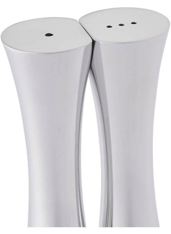Nambe nambe Kissing Salt & Pepper Shakers | 2-Piece Set | Kitchen Tool | Salt Sugar Spice Pepper Seasoning Bottle for Table, RV, Camp, BBQ | 1.5-Ounce | Made of Metal Alloy | Designed by Karim Rashid  - Image 1
