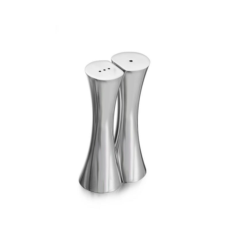Nambe NambÃ© Karim Rashid Kissing Salt & Pepper Shakers â€“ 5â€ Sculptural Modern Metal Design in NambÃ© Alloy for Dining Table, Kitchen DÃ©cor â€“ Stylish Tabletop Accent & Collectible Serveware - Image 1