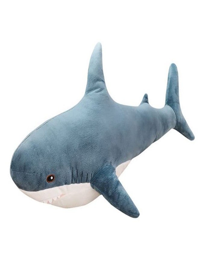 OUKEYI 30 Inch Giant Shark Stuffed Animal Pillow, Soft Shark Toys Big Shark Plush Pillows for Kids,Comfortable Sleeping Pillow Back Cushion Doll Gift for Kids(Blue) - Image 1