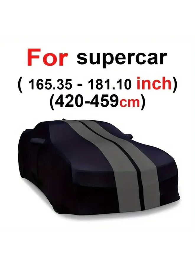 Black Gray SUV M Car Cover Dustproof Breathable Full Coverage Elastic Fabric Scratch Resistant - Image 2