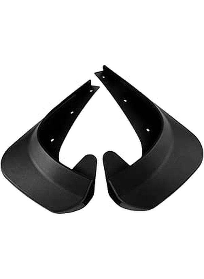 2 Pcs Flexible Mud Flaps Universal Fit for Cars Trucks SUVs Black Plastic - Image 1