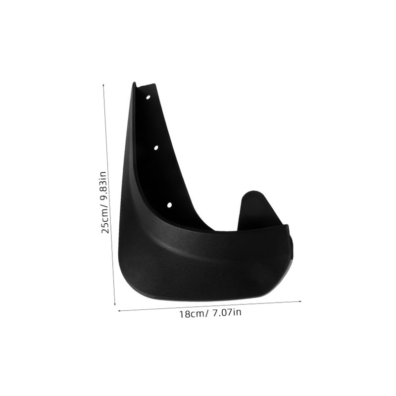 2 Pcs Flexible Mud Flaps Universal Fit for Cars Trucks SUVs Black Plastic - Image 3