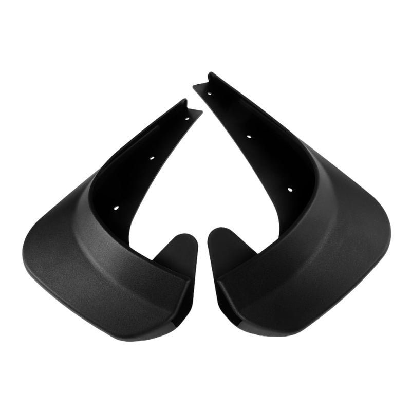 2 Pcs Flexible Mud Flaps Universal Fit for Cars Trucks SUVs Black Plastic - Image 2