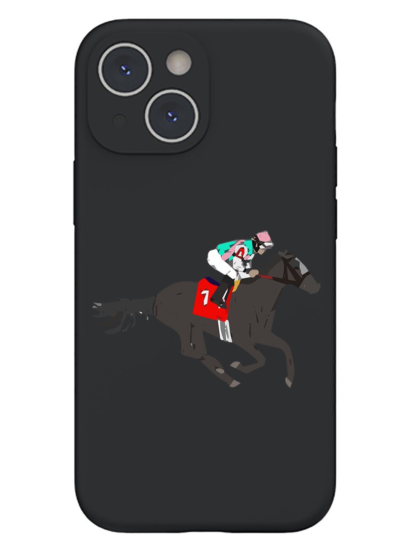 Theodor Protective Slim Fit Case Liquid Silicone Cover with Full Body Protection Anti-Scratch Shockproof Case For iPhone 13 Black  - I am so glad you are my dad copy  - Image 1