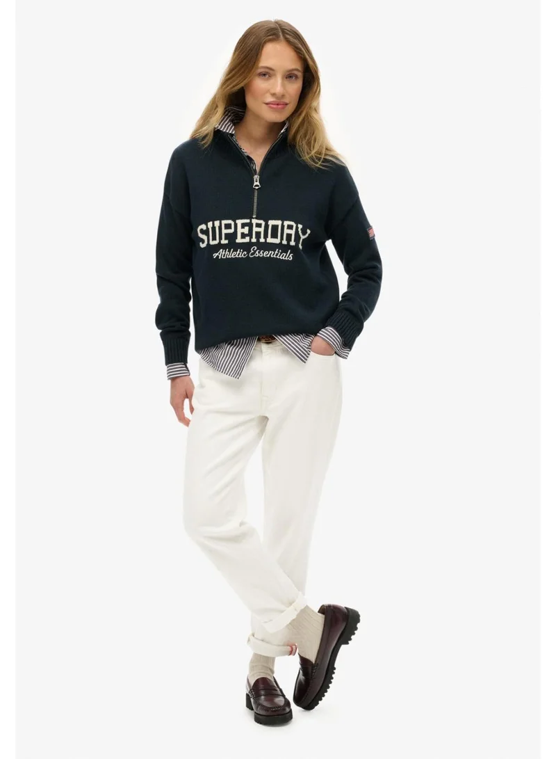 Slouchy Graphic Half Zip