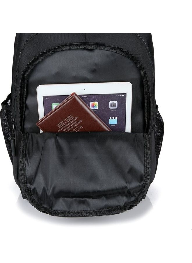 Datazone Stylish And Comfortable Travel Backpack Black/Blue - Image 4