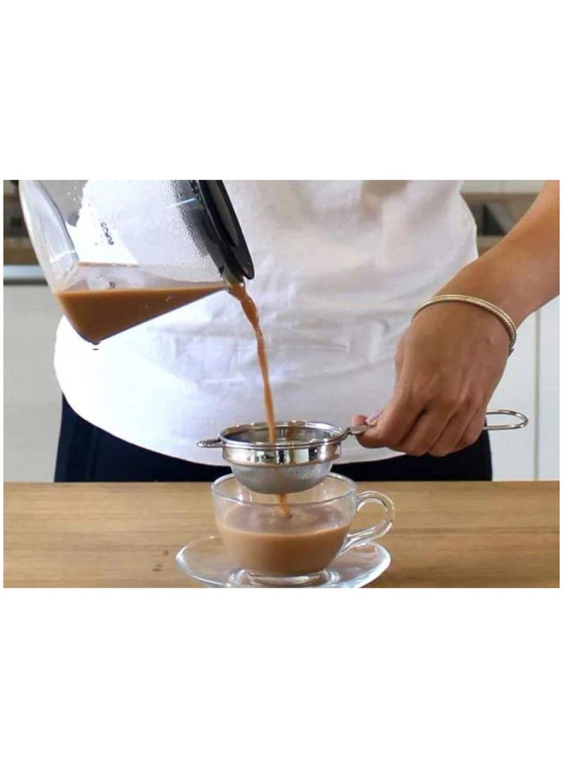 Signoraware Kitchen Tools Stainless Steel Food Grade Steelo Tea Strainer Filter With Wire Handle And Stainless Steel 9cm - Image 4