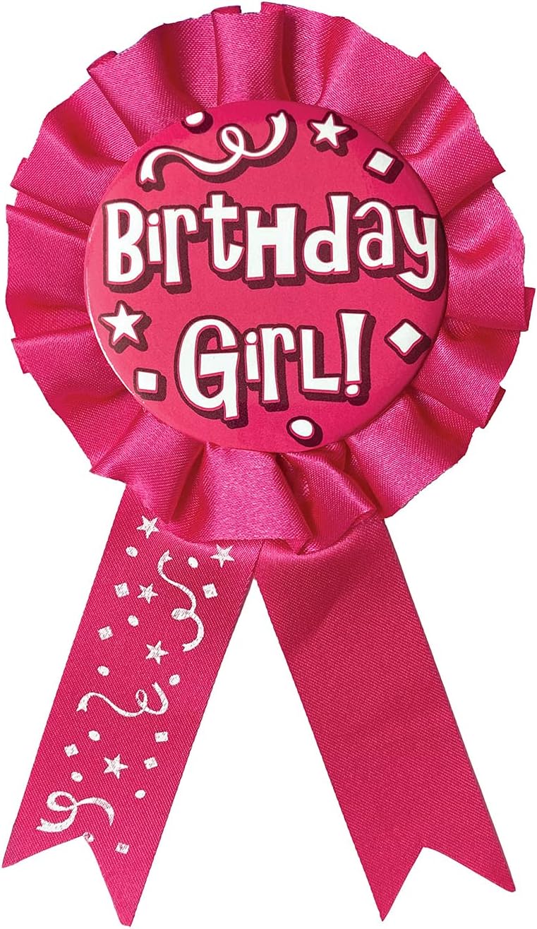 Beistle Birthday Girl Award Ribbon - Image 1