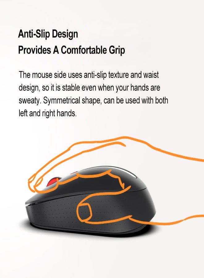 MIIIW Wireless Keyboard and Mice Combo 2.4G 104-Keys Full-Size Keyboard with 3 Moving Speeds Adjustable Quiet Wireless Mice for Computer/Laptop/PC - Image 3