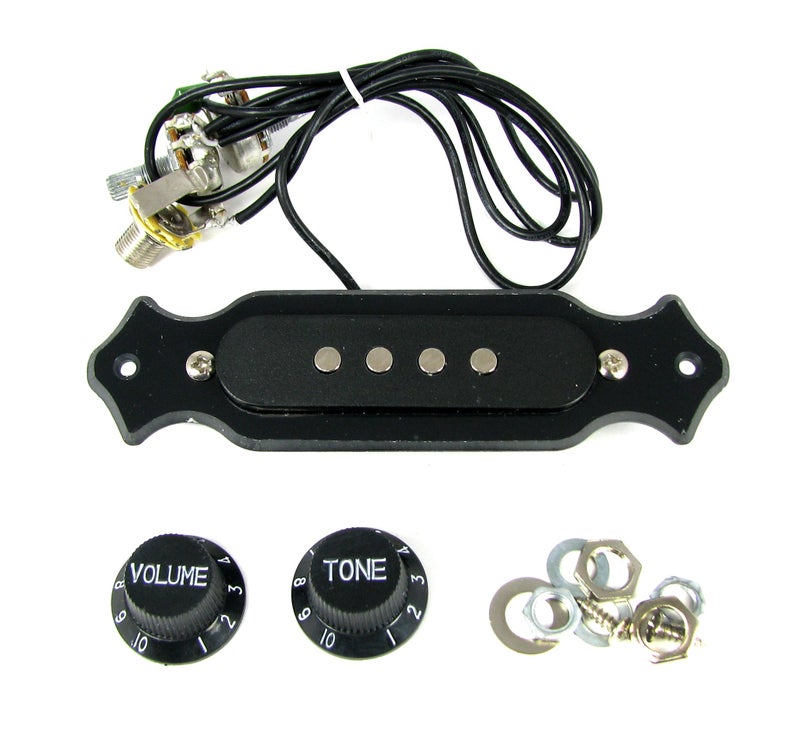 C. B. Gitty Pre-Wired 4-String Single Coil Pickup Harness with Volume & Tone Pots - Image 1