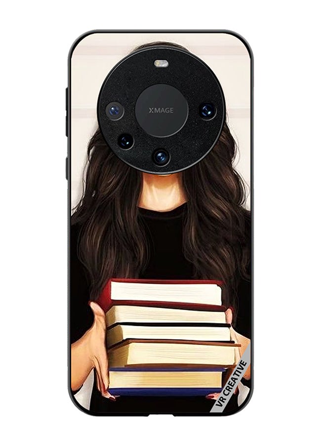 VR CREATIVE Protective Case Cover For Huawei Mate 60 Pro Girl With Books Shocked Design Multicolour - Image 1
