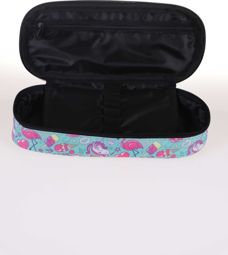 KAUKKO Nature Pencil Bag With Special Compartment Unicorn Mint K2330 - Image 3