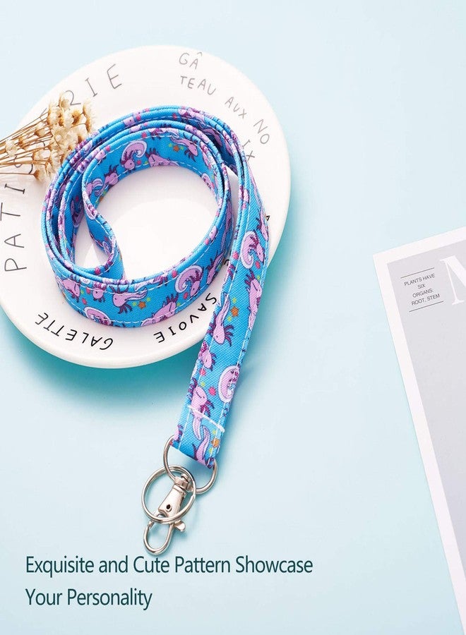 LParkin Axolotl Lanyard ID Holder Cotton Fabric Preschool Lanyard Teacher Gift Coworker Gift for Her Boss (Axolotl) - Image 5