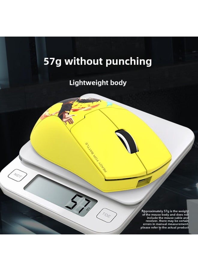 Generic - Bluetooth Chicken Eating High-end Red Dragon Wireless G57 E-sports Game Mouse Kung Fu Three-mode Lightweight Lightweight Wired-Specification: G57 Three-mode Gaming Mouse-white - Image 1