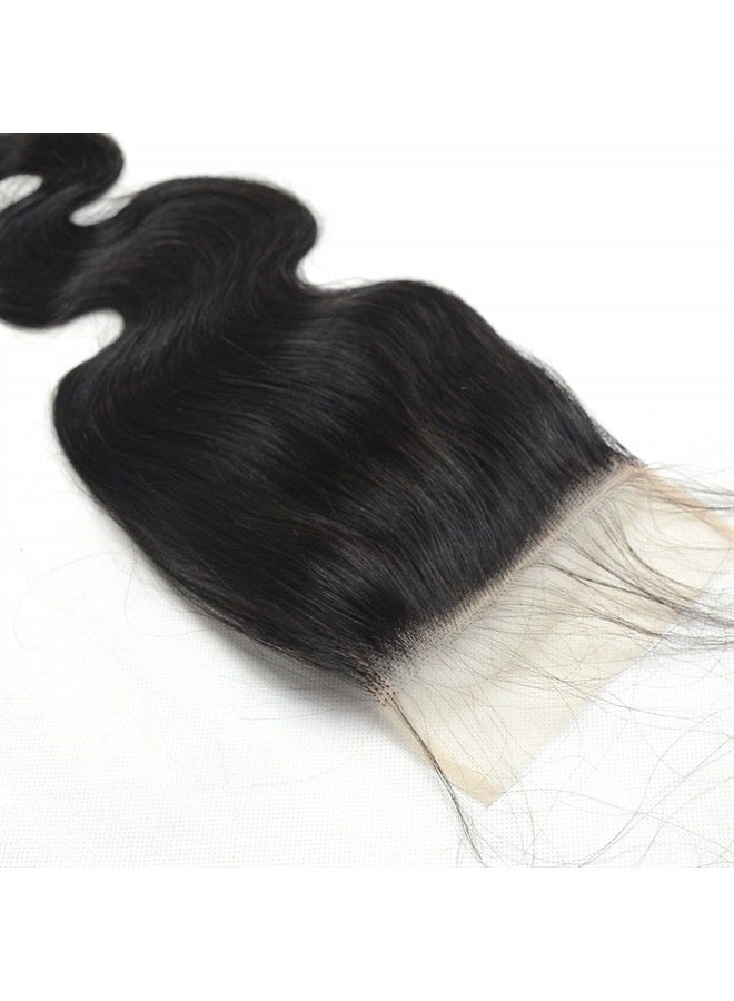 BLUPLE Transparent 5x5 Lace Closure Body Wave Brazilian Virgin Human Hair Natural Color Free Part 20 Inch - Image 2
